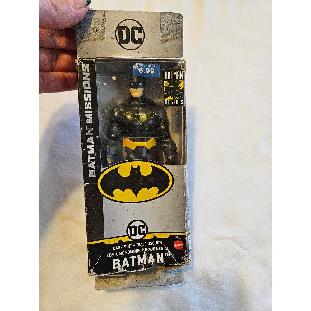 Mattel DC Batman Missions Dark Suit 80 Years Action Figure Black Yellow GCK91